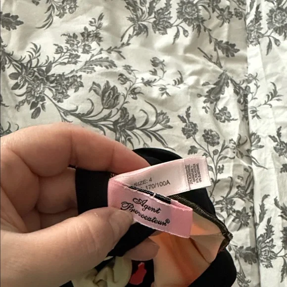 Agent Provocateur Black, Pink, and Green One Piece Swimsuit - Picture 6 of 7